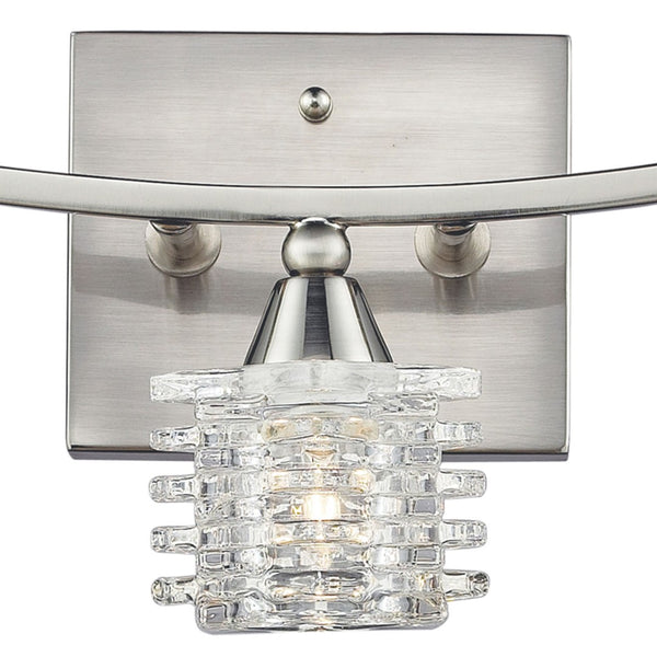 Atlas Matrix 15'' Wide 3-Light Vanity Light - Elegant Satin Nickel Lantern Design for Modern Bathrooms WL11368-NK