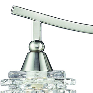 Atlas Matrix 15'' Wide 3-Light Vanity Light - Elegant Satin Nickel Lantern Design for Modern Bathrooms WL11368-NK