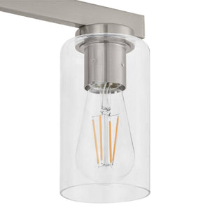 Atlas Melina 3-Light Vanity Light Fixture - Elegant Design with Rounded Glass Shades for Modern Spaces Brushed Nickel 22'' WL11369-NK