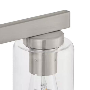 Atlas Melina 3-Light Vanity Light Fixture - Elegant Design with Rounded Glass Shades for Modern Spaces Brushed Nickel 22'' WL11369-NK
