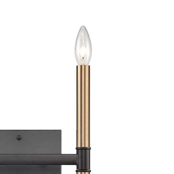 Atlas Notre Dame 4-Light Wall Sconce - Elegant Two-Tone Metal Design for Modern Ambiance in Any Space Oil Rubbed Bronze and Gold 10'' WL11380-BZ