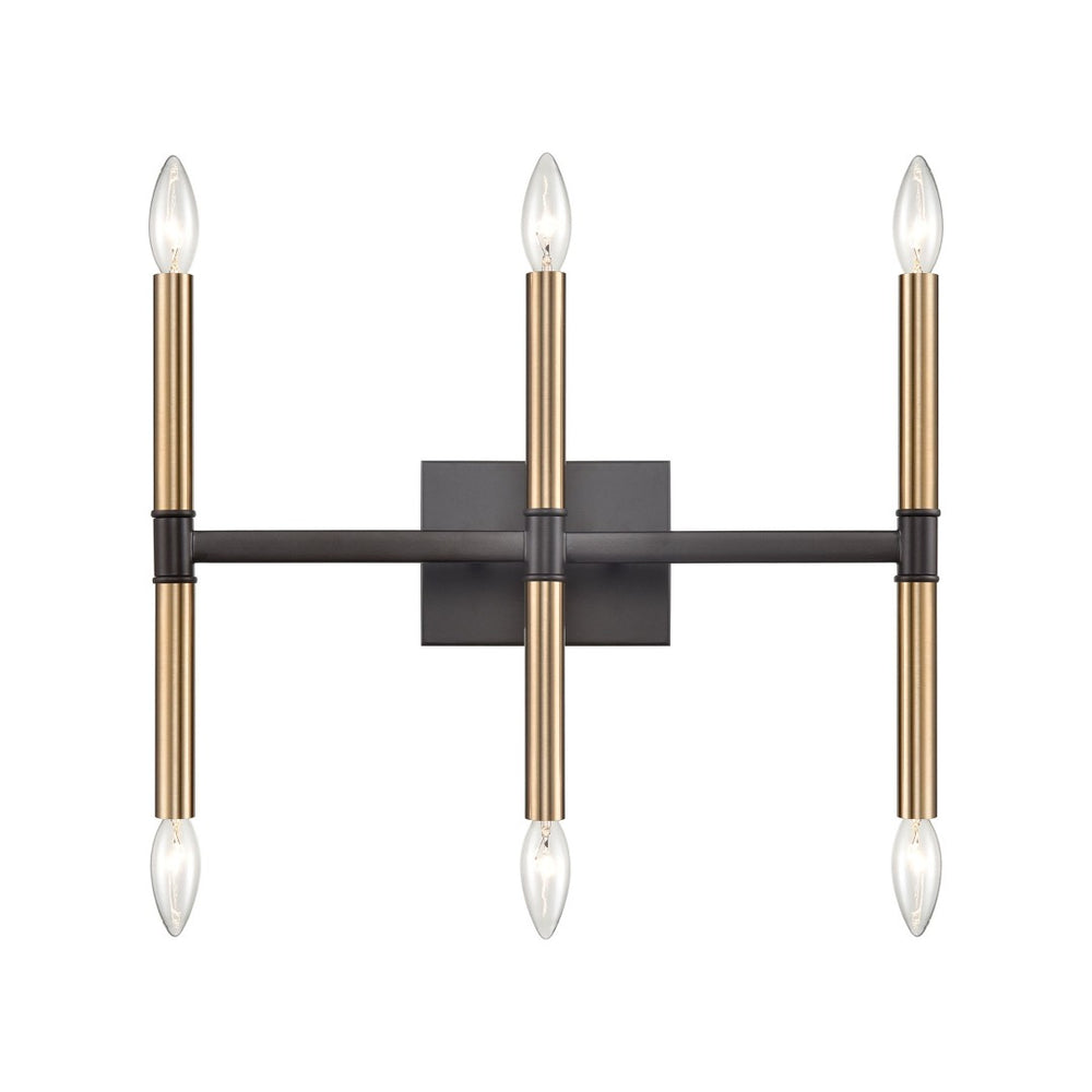 Atlas Notre Dame 4-Light Wall Sconce - Elegant Two-Tone Metal Design for Modern Ambiance in Any Space Oil Rubbed Bronze and Gold 19'' WL11381-BZ
