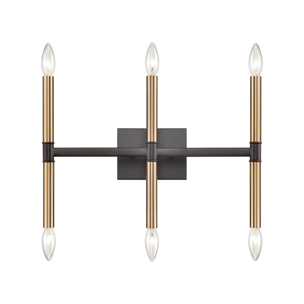 Atlas Notre Dame 4-Light Wall Sconce - Elegant Two-Tone Metal Design for Modern Ambiance in Any Space Oil Rubbed Bronze and Gold 19'' WL11381-BZ
