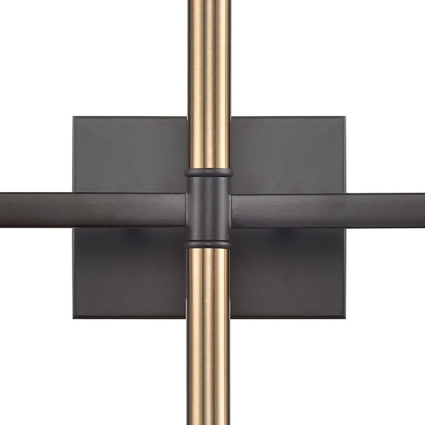Atlas Notre Dame 4-Light Wall Sconce - Elegant Two-Tone Metal Design for Modern Ambiance in Any Space Oil Rubbed Bronze and Gold 19'' WL11381-BZ