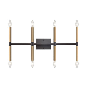 Atlas Notre Dame 4-Light Wall Sconce - Elegant Two-Tone Metal Design for Modern Ambiance in Any Space Oil Rubbed Bronze and Gold 28'' WL11382-BZ