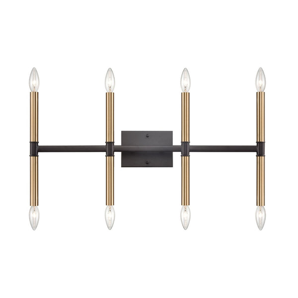 Atlas Notre Dame 4-Light Wall Sconce - Elegant Two-Tone Metal Design for Modern Ambiance in Any Space Oil Rubbed Bronze and Gold 28'' WL11382-BZ