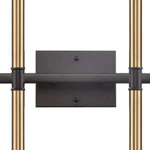 Atlas Notre Dame 4-Light Wall Sconce - Elegant Two-Tone Metal Design for Modern Ambiance in Any Space Oil Rubbed Bronze and Gold 28'' WL11382-BZ