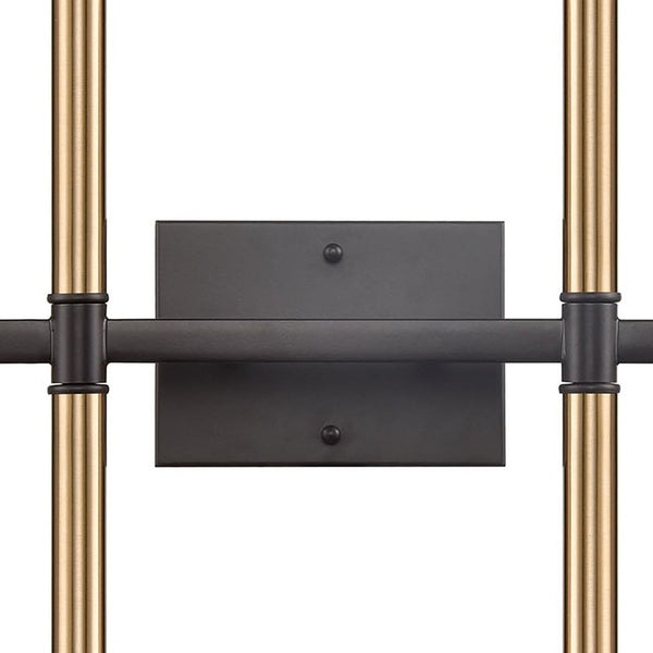 Atlas Notre Dame 4-Light Wall Sconce - Elegant Two-Tone Metal Design for Modern Ambiance in Any Space Oil Rubbed Bronze and Gold 28'' WL11382-BZ