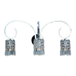 Atlas Optix Elegant 3-Light Vanity Fixture with Crystal Accents for Modern Bathroom Illumination and Style Polished Chrome 23'' WL11386-CH