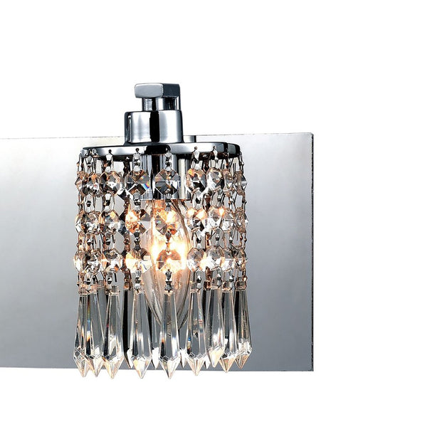 Atlas Optix Elegant 3-Light Vanity Fixture with Crystal Accents for Modern Bathroom Illumination and Style Polished Chrome 35'' WL11387-CH
