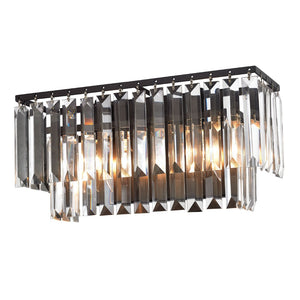 Atlas Palacial 2-Light Vanity Light Fixture - Elegant Crystal Accents for Luxurious Bathroom Illumination Oil Rubbed Bronze 15'' WL11388-BZ