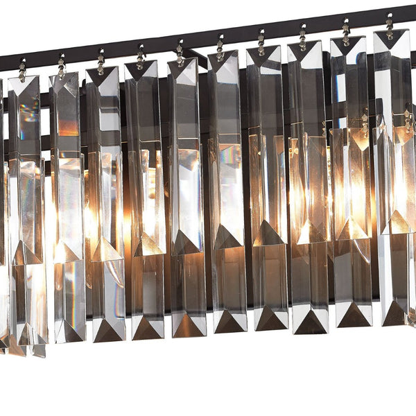 Atlas Palacial 2-Light Vanity Light Fixture - Elegant Crystal Accents for Luxurious Bathroom Illumination Oil Rubbed Bronze 15'' WL11388-BZ
