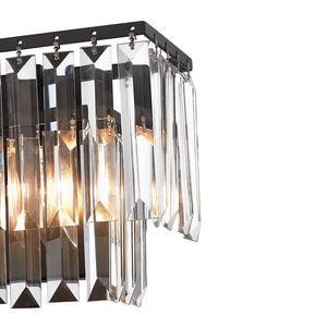 Atlas Palacial 2-Light Vanity Light Fixture - Elegant Crystal Accents for Luxurious Bathroom Illumination Oil Rubbed Bronze 15'' WL11388-BZ