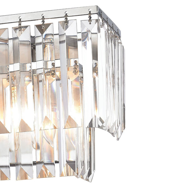 Atlas Palacial 2-Light Vanity Light Fixture - Elegant Crystal Accents for Luxurious Bathroom Illumination Polished Chrome 15'' WL11388-CH