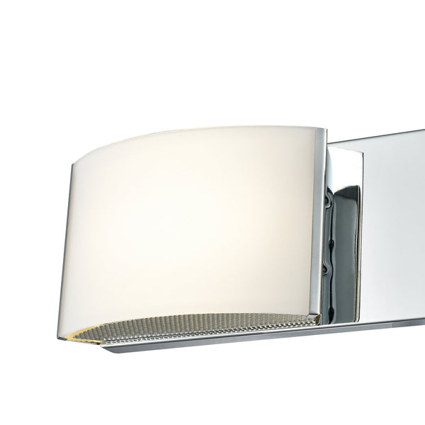 Atlas Pandora 16" Wide 2-Light Vanity Light - Modern Opal Glass Shades for Elegant Bathroom Illumination Chrome WL11389-CH