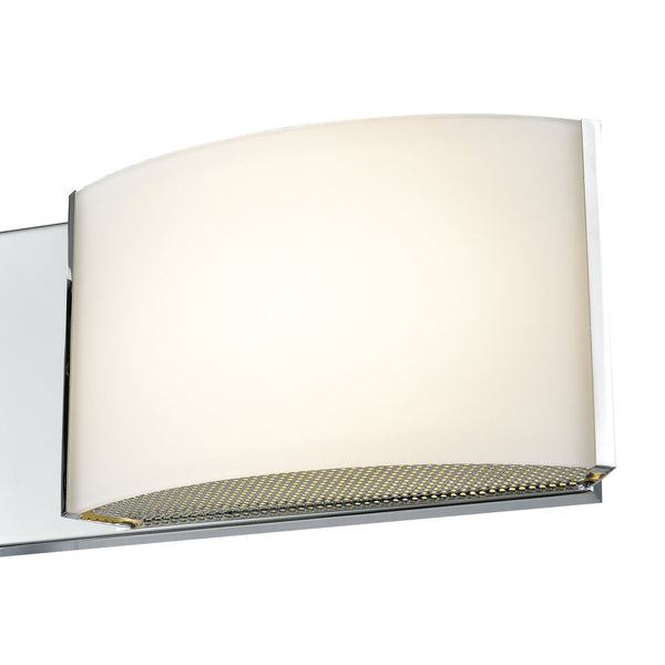 Atlas Pandora 16" Wide 2-Light Vanity Light - Modern Opal Glass Shades for Elegant Bathroom Illumination Chrome WL11389-CH