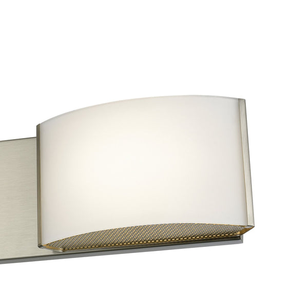 Atlas Pandora 16" Wide 2-Light Vanity Light - Modern Opal Glass Shades for Elegant Bathroom Illumination Satin Nickel WL11391-NK