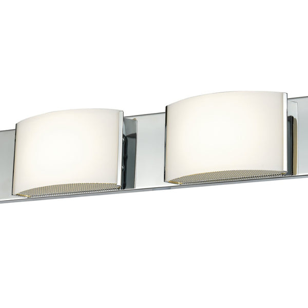 Atlas Pandora 34.5'' Wide 4-Light Vanity Light - Modern Chrome Design with Opal Glass Shades for Bathrooms WL11392-CH