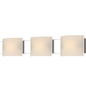 Atlas Pannelli 4-Light Vanity Fixture - Elegant Glass Shades in Durable Brushed Metal for Modern Spaces Chrome WL11394-CH