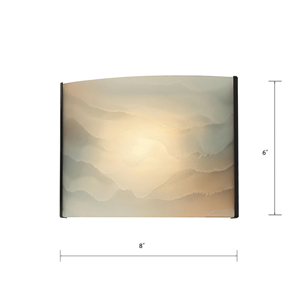 Atlas Pannelli 4-Light Vanity Fixture - Elegant Glass Shades in Durable Brushed Metal for Modern Spaces Oil Rubbed Bronze 8'' WL11395-BZ