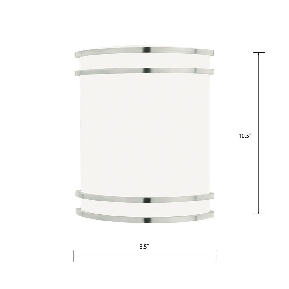 Atlas Parallel 10.6" High 1-Light Sconce - Modern Brushed Nickel Fixture for Soft, Ambient Illumination WL11396-NK
