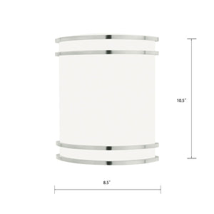 Atlas Parallel 10.6" High 1-Light Sconce - Modern Brushed Nickel Fixture for Soft, Ambient Illumination WL11396-NK