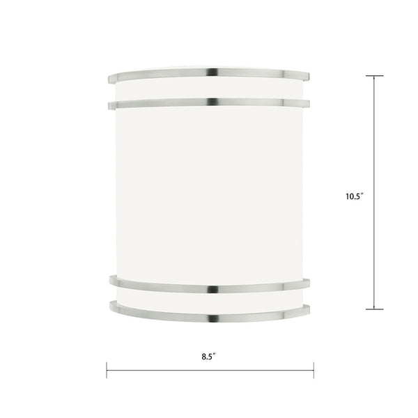 Atlas Parallel 10.6" High 1-Light Sconce - Modern Brushed Nickel Fixture for Soft, Ambient Illumination WL11396-NK
