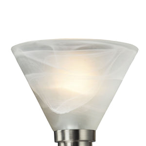 Atlas Pemberton 9'' High 1-Light Sconce - Modern Brushed Nickel with Tapered Marbleized Glass Shade WL11399-NK