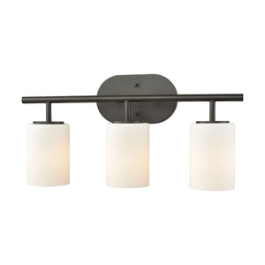 Atlas Pemlico 2-Light Vanity Fixture - Timeless Opal Glass Shades for Elegant Bathroom Illumination Oil Rubbed Bronze 20'' WL11401-BZ
