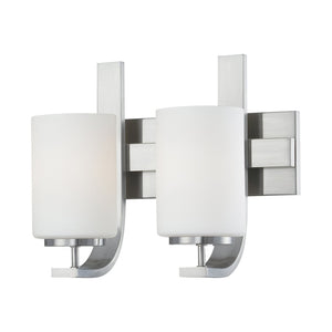 Atlas Pendenza Transitional 1-Light Wall Sconce – Elegant Fabric and Glass Shade for Stylish Interiors Brushed Nickel 13'' WL11404-NK