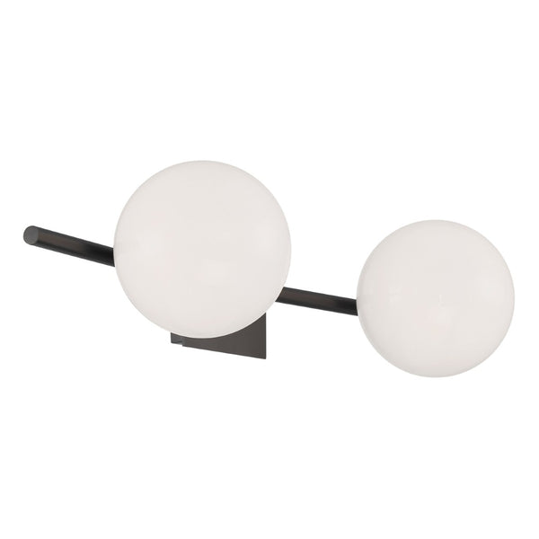 Atlas Perch 24'' Wide 2-Light Vanity Light - Modern Minimalist Fixture for Stylish Bathroom Illumination Acid Dipped Black WL11407-BK