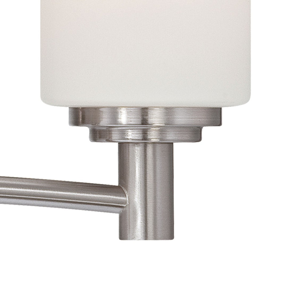 Atlas Pittman 2-Light Vanity Light Fixture - Modern Frosted Glass and Sleek Metal for Elegant Spaces Brushed Nickel 24'' WL11410-NK