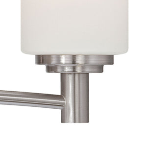 Atlas Pittman 2-Light Vanity Light Fixture - Modern Frosted Glass and Sleek Metal for Elegant Spaces Brushed Nickel 24'' WL11410-NK