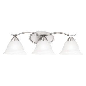 Atlas Prestige 2-Light Vanity Light Fixture - Elegant Tulip Glass Shades for Timeless Bathroom Style Brushed Nickel 26.5'' WL11413-NK