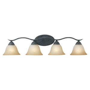 Atlas Prestige 36" 4-Light Vanity Light - Sable Bronze with Elegant Alabaster Shades & Timeless Charm WL11414-BZ