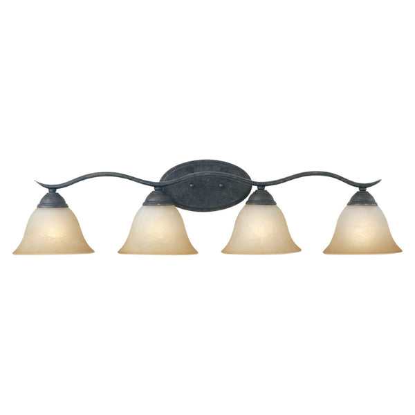 Atlas Prestige 36" 4-Light Vanity Light - Sable Bronze with Elegant Alabaster Shades & Timeless Charm WL11414-BZ
