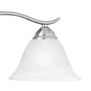 Atlas Prestige 2-Light Vanity Light Fixture - Elegant Tulip Glass Shades for Timeless Bathroom Style Brushed Nickel 36'' WL11414-NK