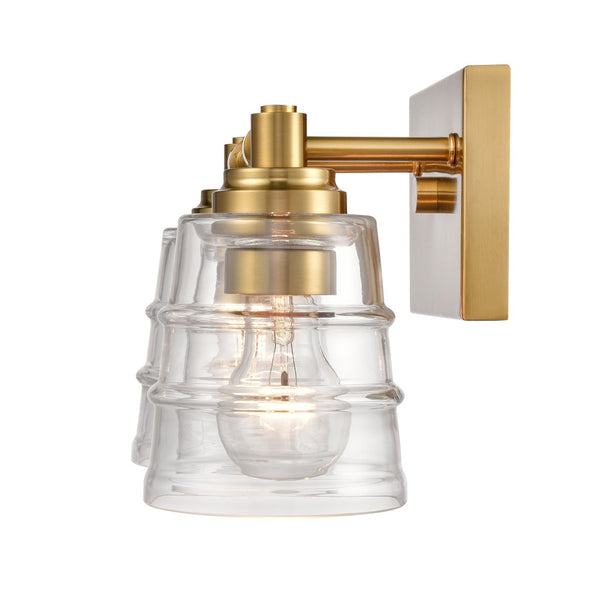 Atlas Pulsate 2-Light Vanity Light - Modern Minimalist Design for Chic Bathroom Illumination and Style Satin Brass 13'' WL11416-BS