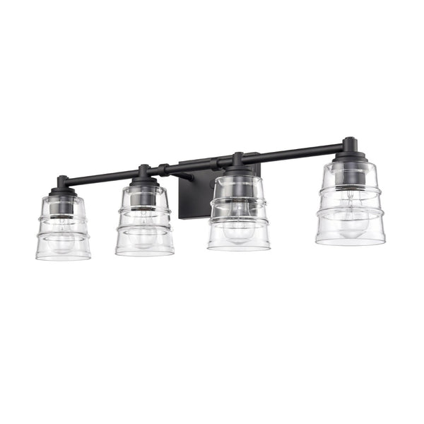 Atlas Pulsate 2-Light Vanity Light - Modern Minimalist Design for Chic Bathroom Illumination and Style Matte Black 30.25'' WL11417-BK