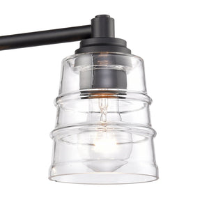 Atlas Pulsate 2-Light Vanity Light - Modern Minimalist Design for Chic Bathroom Illumination and Style Matte Black 30.25'' WL11417-BK