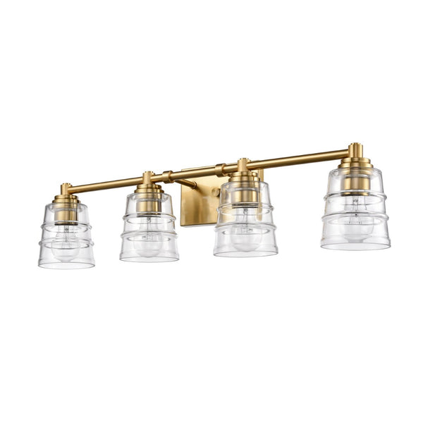 Atlas Pulsate 2-Light Vanity Light - Modern Minimalist Design for Chic Bathroom Illumination and Style Satin Brass 30.25'' WL11417-BS