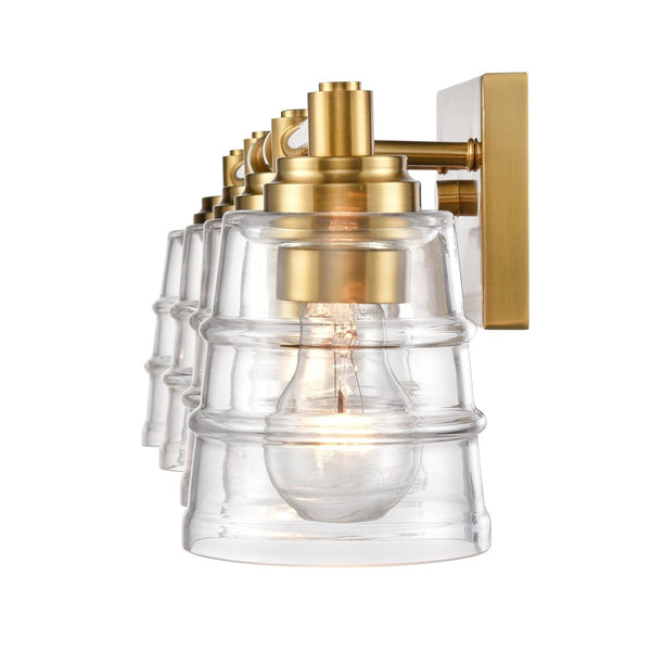 Atlas Pulsate 2-Light Vanity Light - Modern Minimalist Design for Chic Bathroom Illumination and Style Satin Brass 30.25'' WL11417-BS