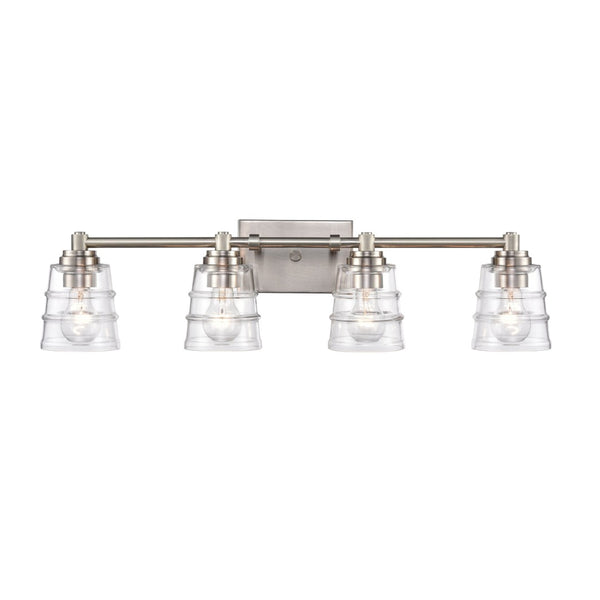 Atlas Pulsate 2-Light Vanity Light - Modern Minimalist Design for Chic Bathroom Illumination and Style Satin Nickel 30.25'' WL11417-NK