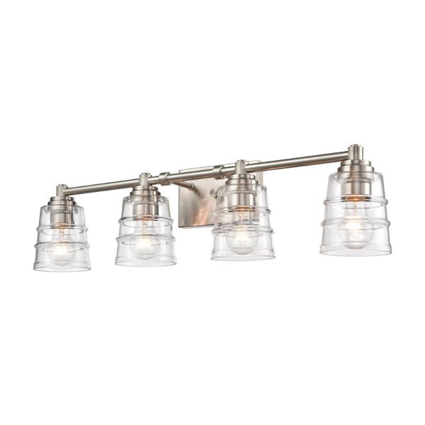 Atlas Pulsate 2-Light Vanity Light - Modern Minimalist Design for Chic Bathroom Illumination and Style Satin Nickel 30.25'' WL11417-NK