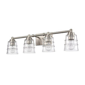 Atlas Pulsate 2-Light Vanity Light - Modern Minimalist Design for Chic Bathroom Illumination and Style Satin Nickel 30.25'' WL11417-NK