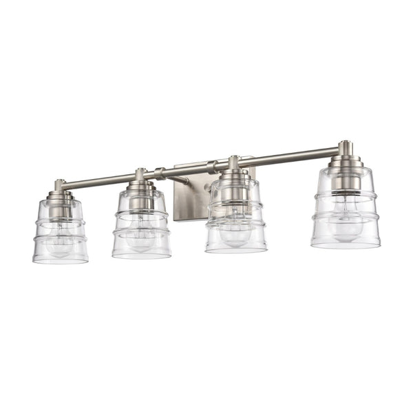 Atlas Pulsate 2-Light Vanity Light - Modern Minimalist Design for Chic Bathroom Illumination and Style Satin Nickel 30.25'' WL11417-NK