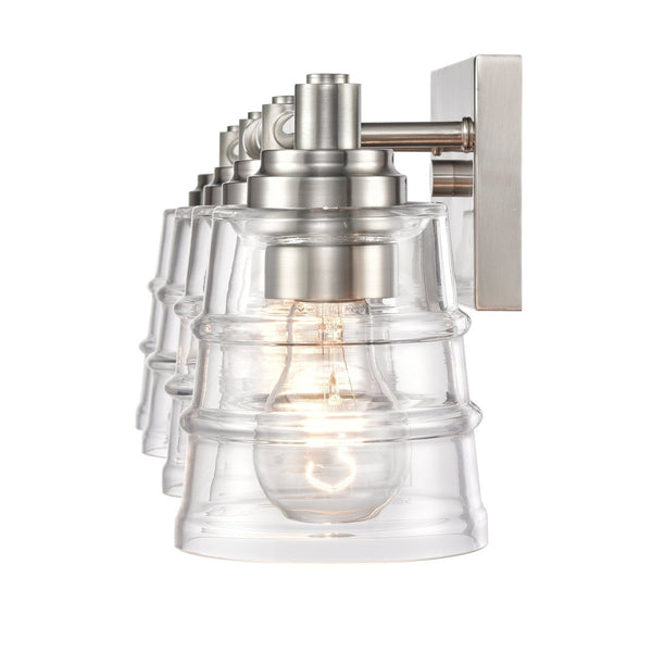 Atlas Pulsate 2-Light Vanity Light - Modern Minimalist Design for Chic Bathroom Illumination and Style Satin Nickel 30.25'' WL11417-NK