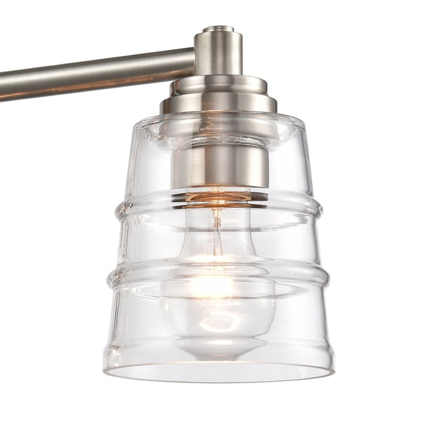 Atlas Pulsate 2-Light Vanity Light - Modern Minimalist Design for Chic Bathroom Illumination and Style Satin Nickel 30.25'' WL11417-NK
