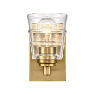 Atlas Pulsate 2-Light Vanity Light - Modern Minimalist Design for Chic Bathroom Illumination and Style Satin Brass 4.5'' WL11418-BS