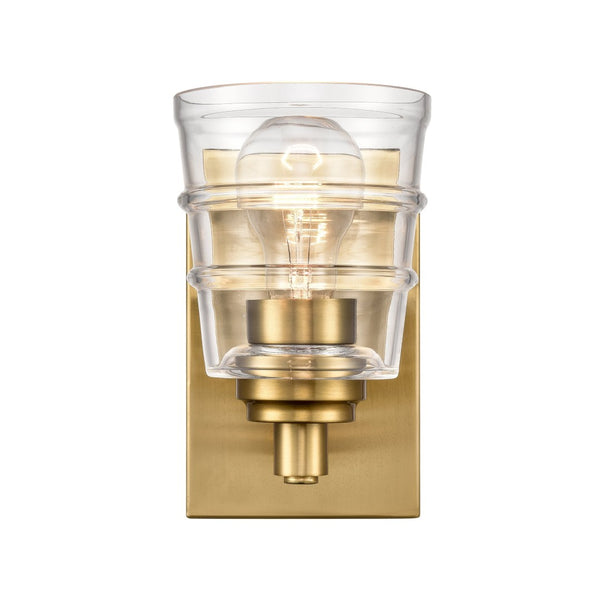 Atlas Pulsate 2-Light Vanity Light - Modern Minimalist Design for Chic Bathroom Illumination and Style Satin Brass 4.5'' WL11418-BS